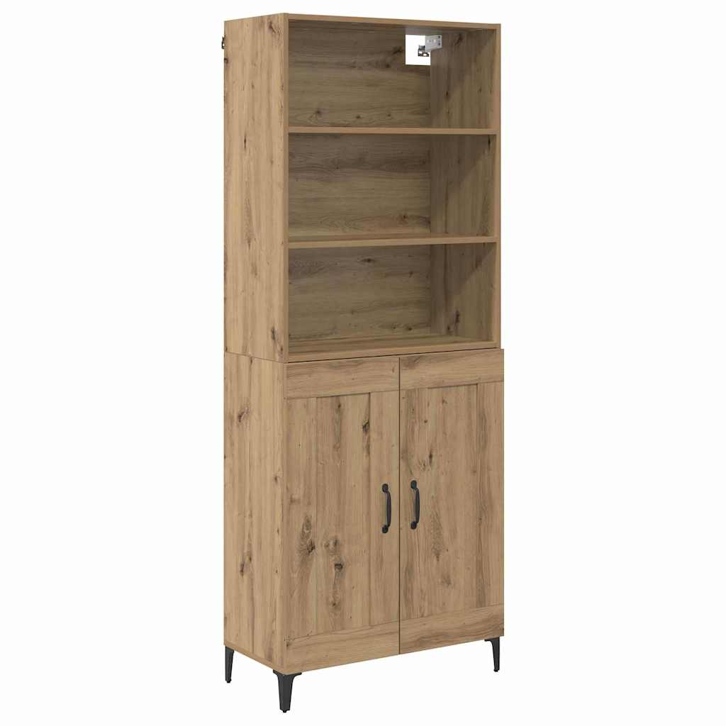 Highboard 2 stk. Artisan-Eiche 69,5 x 34 x 180 cm Holzwerkstoff