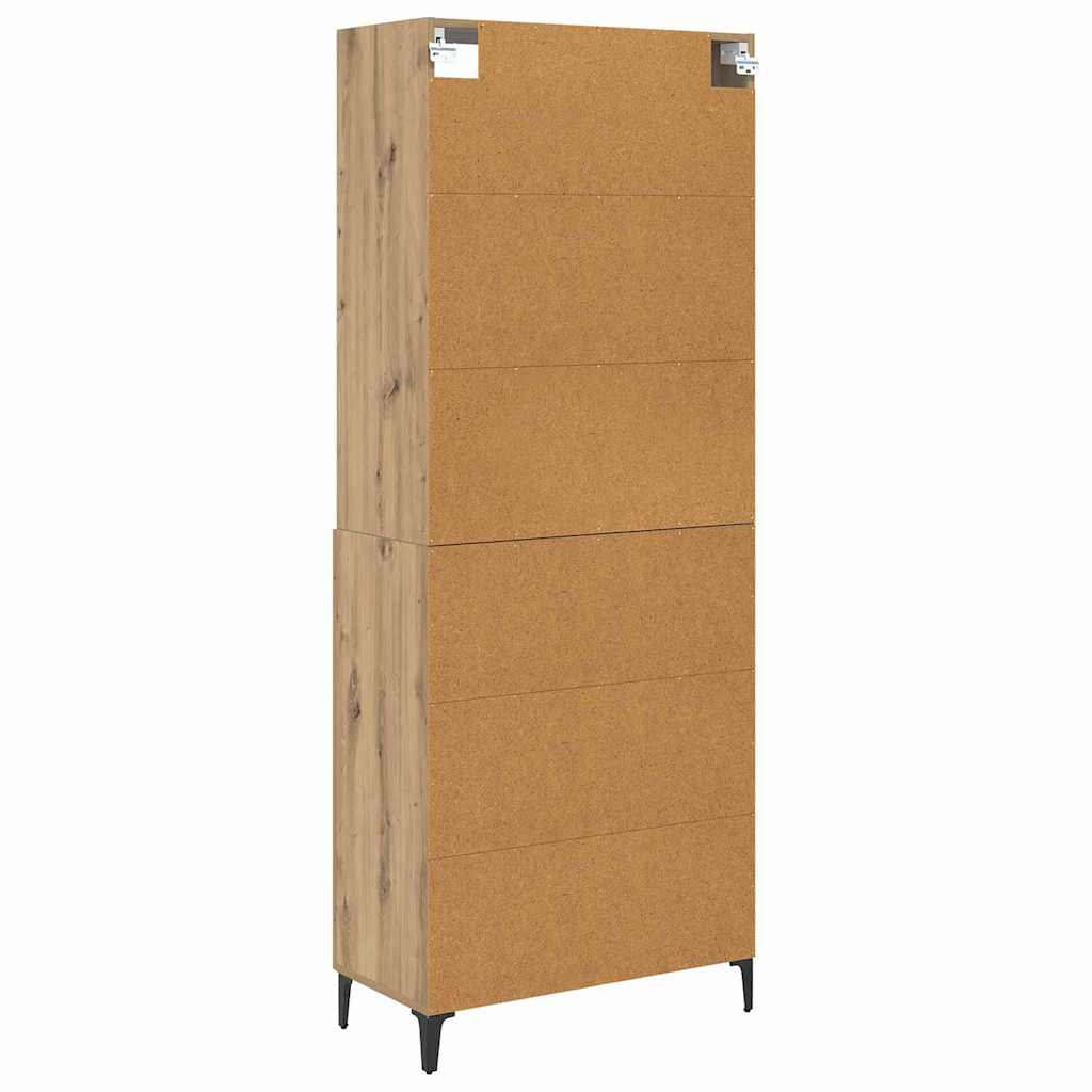 Highboard 2 stk. Artisan-Eiche 69,5 x 34 x 180 cm Holzwerkstoff