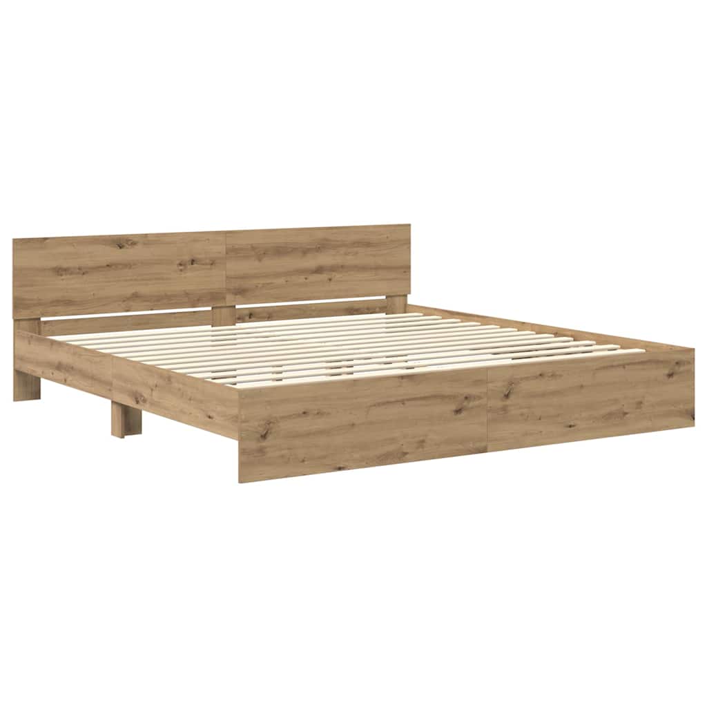 Bettrahmen Artisan-Eiche 180 x 200 cm Holzwerkstoff