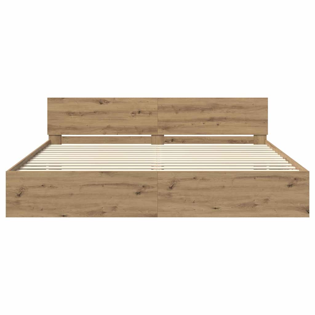 Bettrahmen Artisan-Eiche 180 x 200 cm Holzwerkstoff