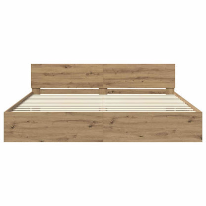 Bettrahmen Artisan-Eiche 180 x 200 cm Holzwerkstoff