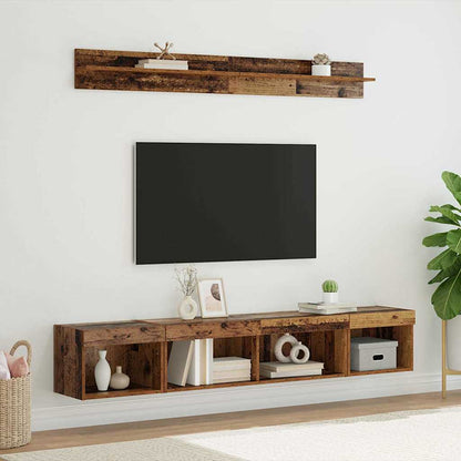 TV-Wandregal-Set 5 stk. Altholz