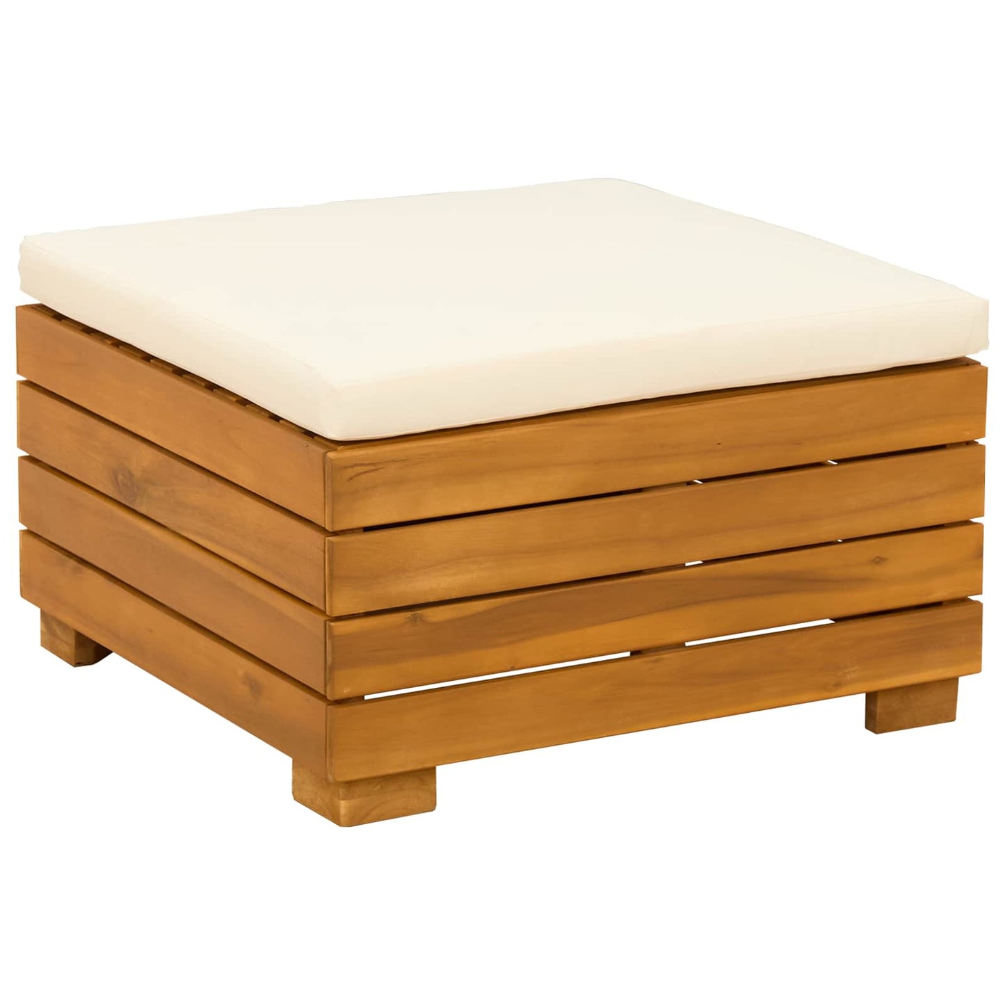Outdoor-Sofagarnitur mit Kissen 4 Stück Braun Massivholz Akazie