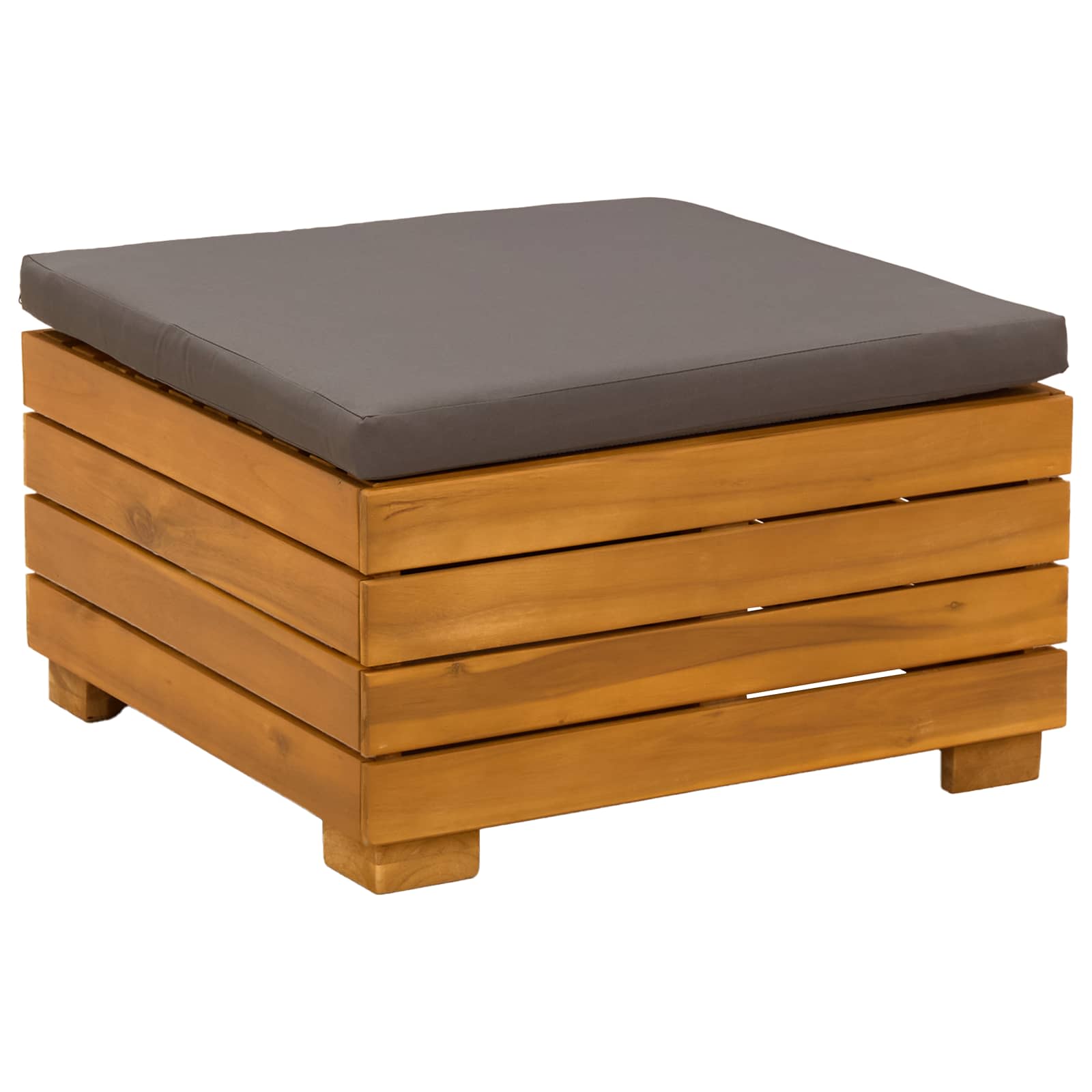 Outdoor-Sofagarnitur mit Kissen 7 Stück Braun Massivholz Akazie