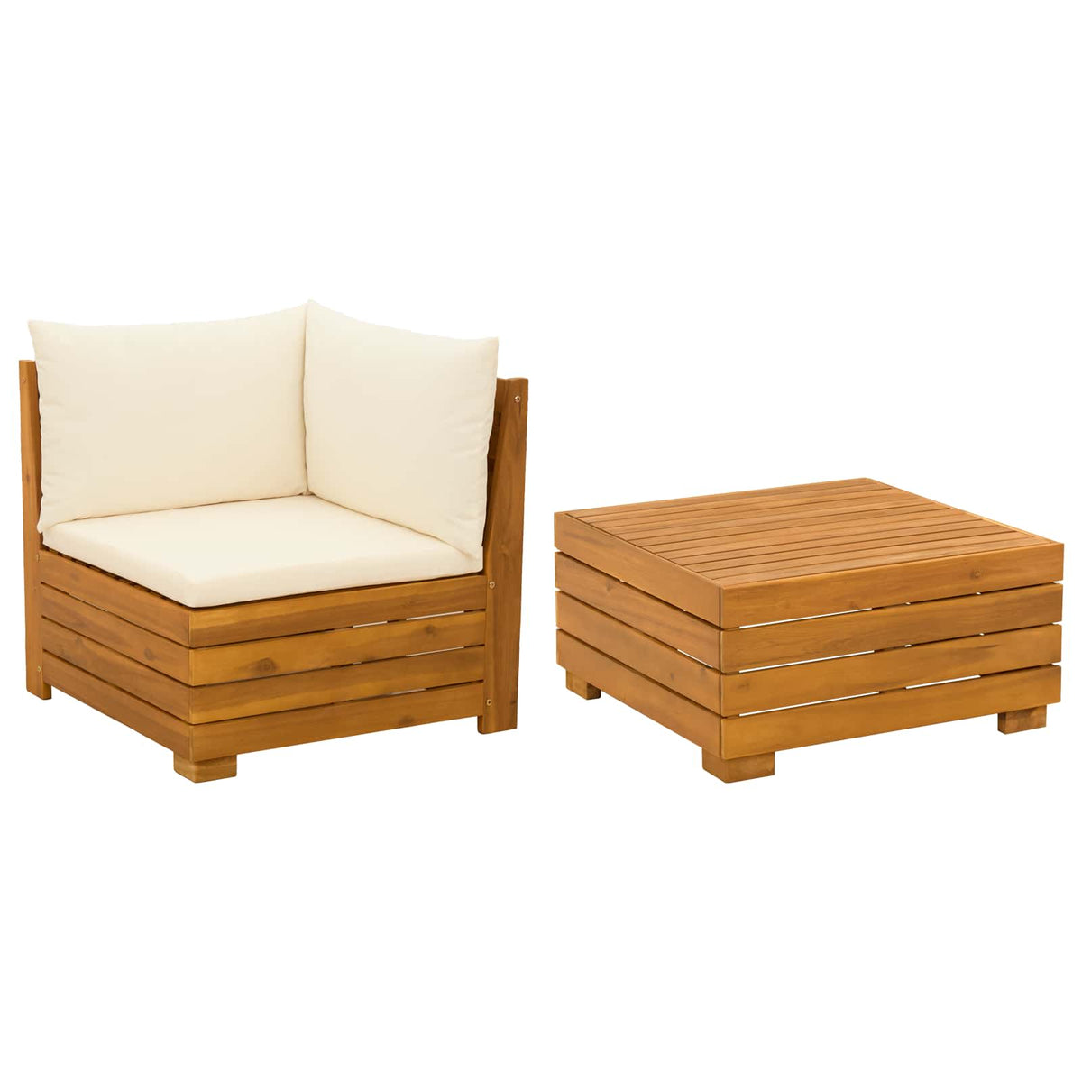 Garten-Lounge-Set 2 stk. Massivholz Akazie Braun