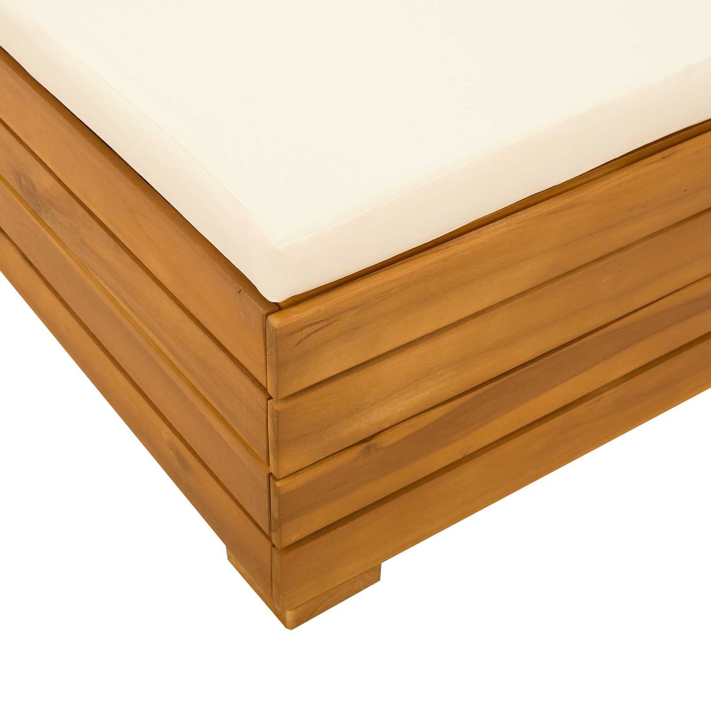 Garten-Lounge-Set mit Kissen 2 Stück Braun Massivholz Akazie