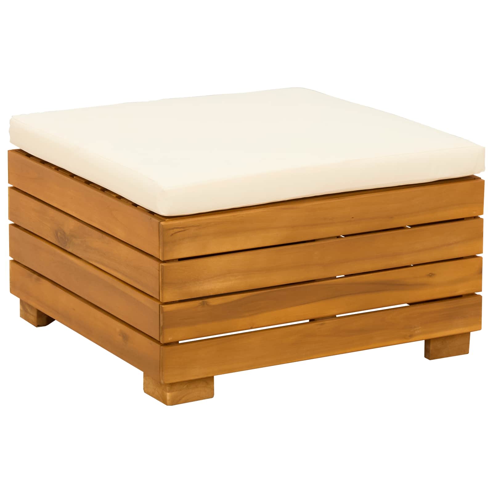 Garten-Lounge-Set mit Kissen 2 Stück Braun Massivholz Akazie