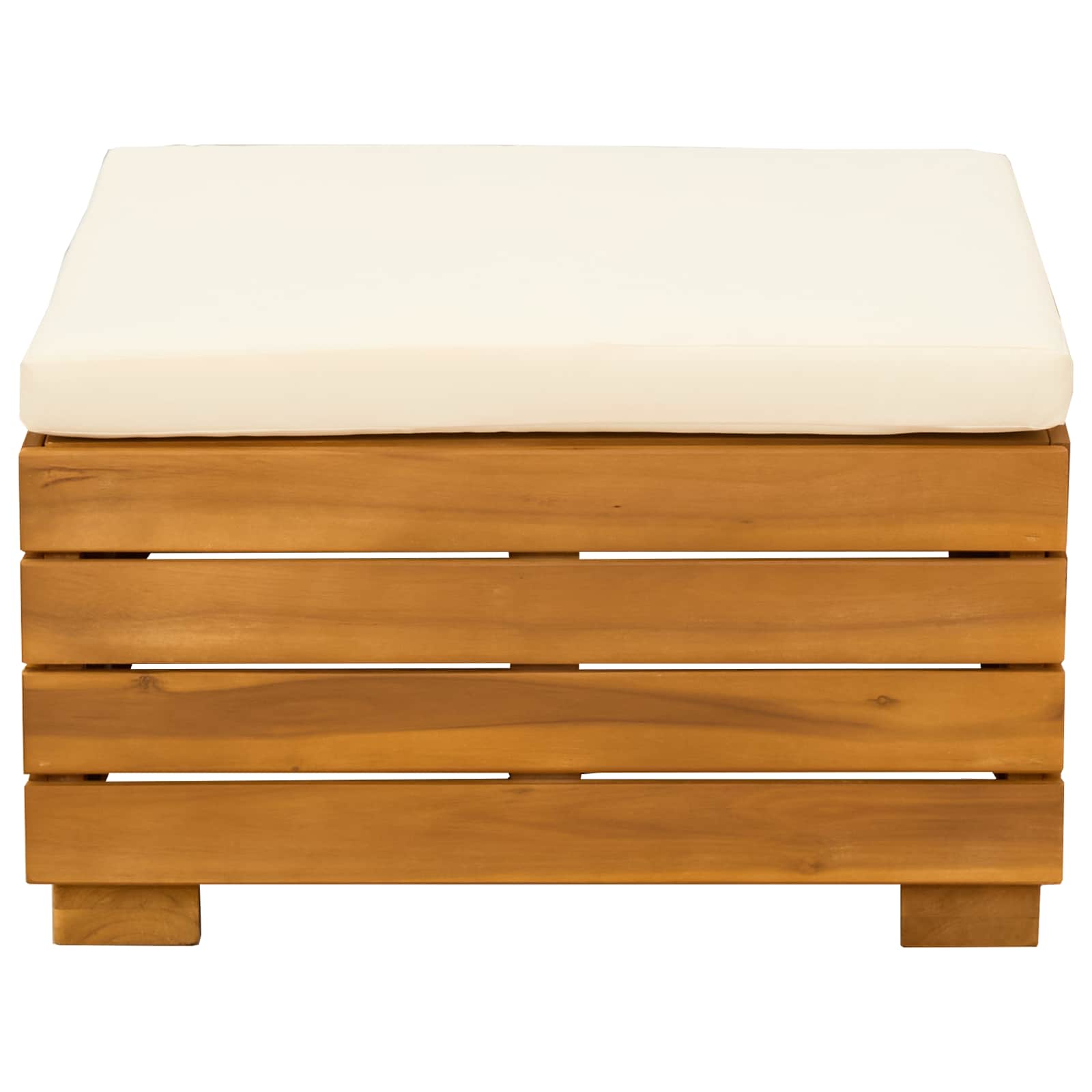 Garten-Lounge-Set mit Kissen 2 Stück Braun Massivholz Akazie
