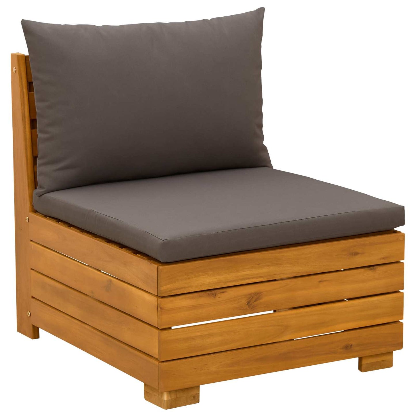 Garten Mittelssofa Massivholz Akazie Braun
