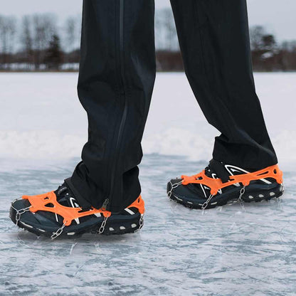 Eiskrallen für Schuhe Orange L Edelstahl