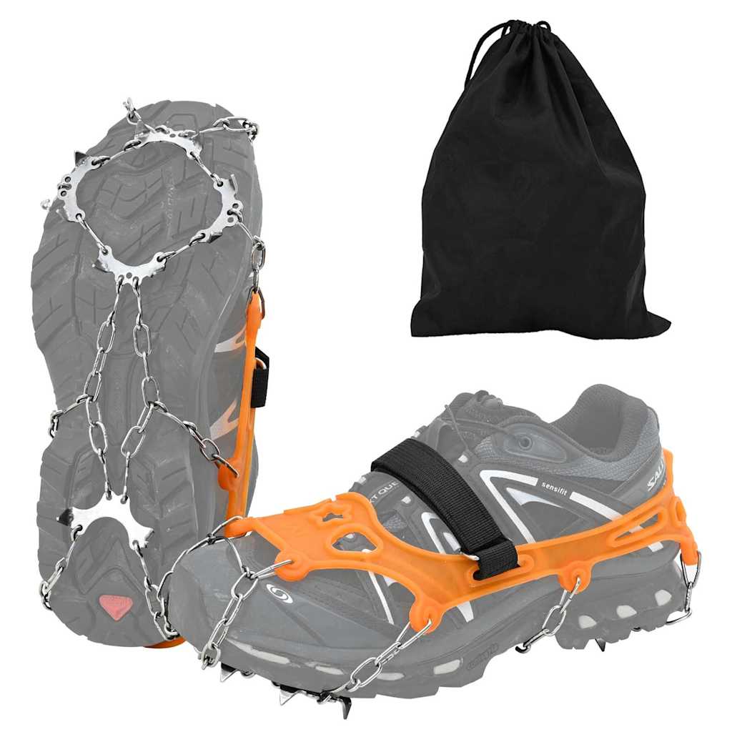 Eiskrallen für Schuhe Orange XL Edelstahl