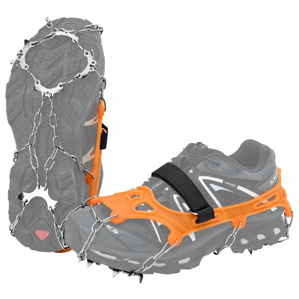 Eiskrallen für Schuhe Orange XL Edelstahl
