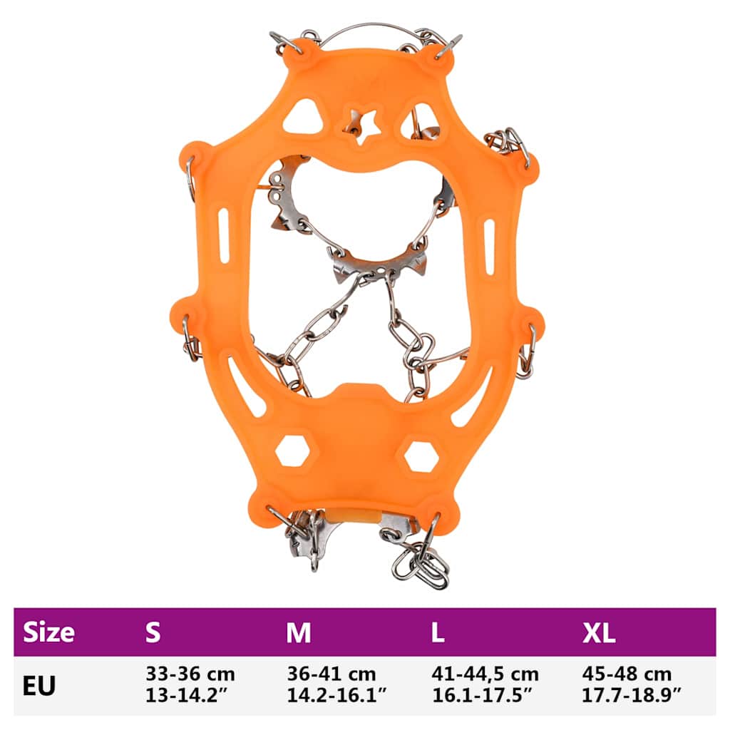 Eiskrallen für Schuhe Orange XL Edelstahl