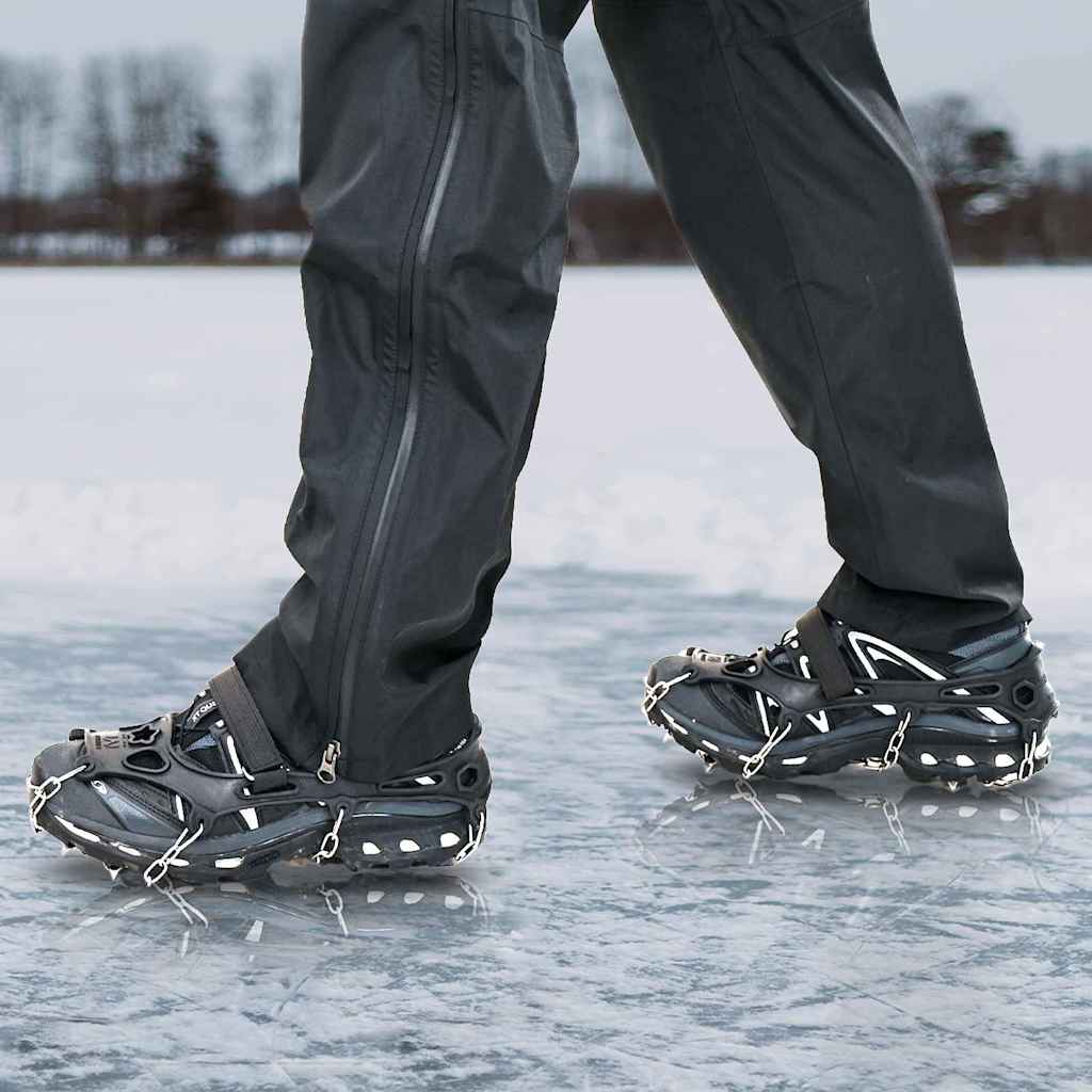 Eiskrallen für Schuhe Schwarz XL Edelstahl