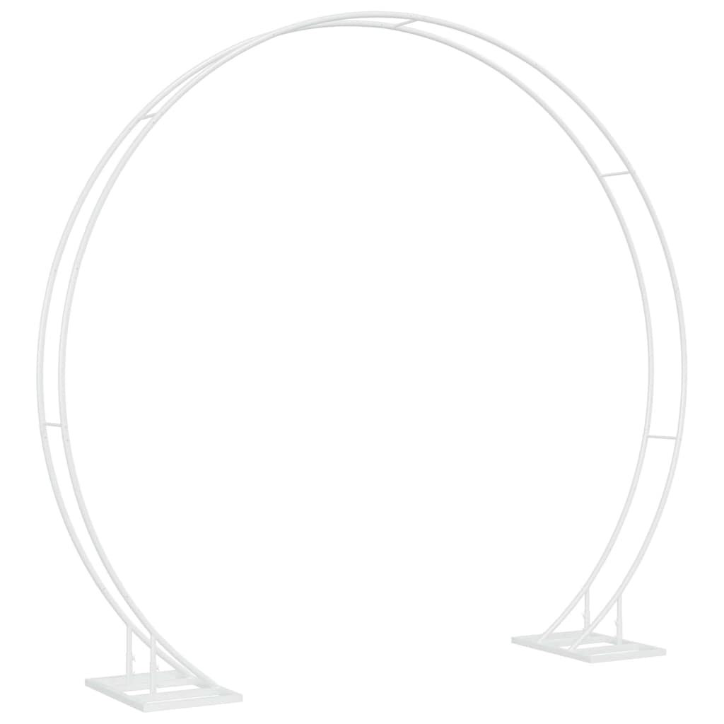Doppelter Hochzeitsbogen Weiß 220 x 45 x 200 cm Stahl
