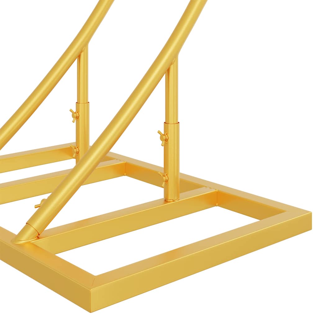 Doppelter Hochzeitsbogen Gold 220 x 45 x 200 cm Stahl