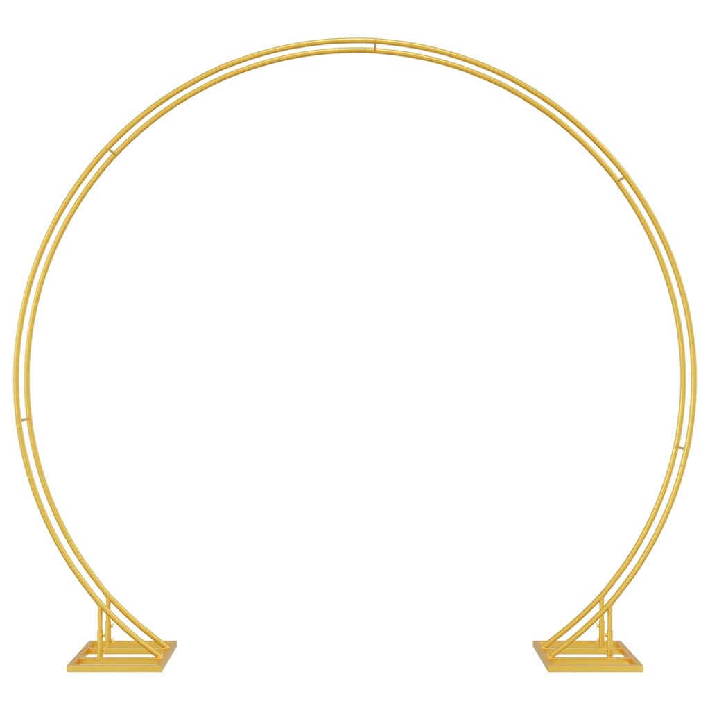 Doppelter Hochzeitsbogen Gold 220 x 45 x 200 cm Stahl