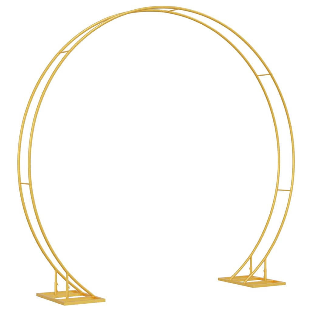 Doppelter Hochzeitsbogen Gold 220 x 45 x 200 cm Stahl