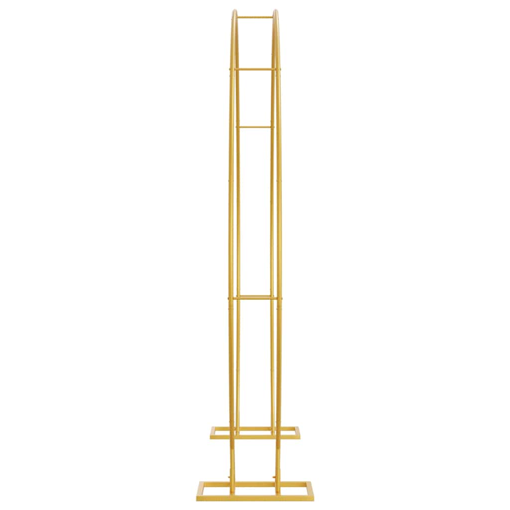 Doppelter Hochzeitsbogen Gold 220 x 45 x 200 cm Stahl