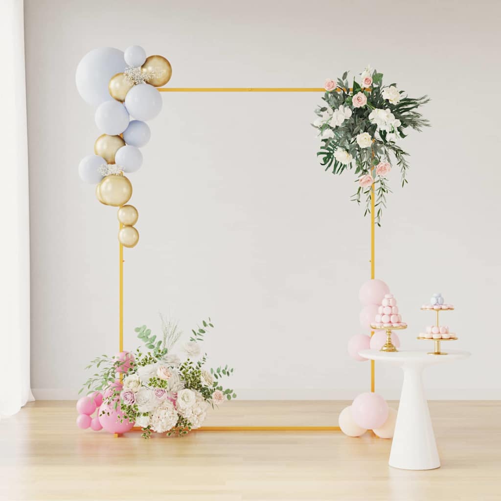 Hochzeitsbogen Gold 150 x 49,5 x 200 cm Stahl