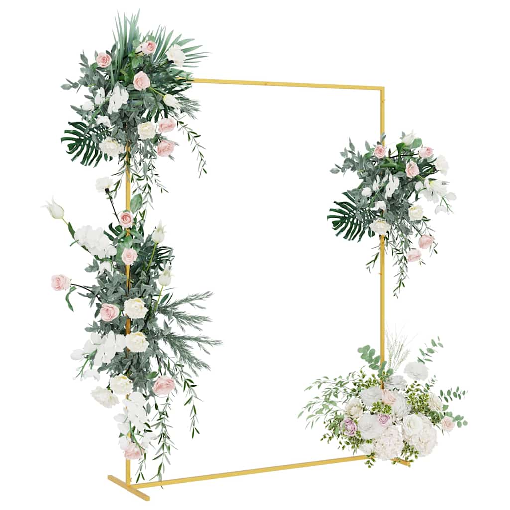 Hochzeitsbogen Gold 150 x 49,5 x 200 cm Stahl