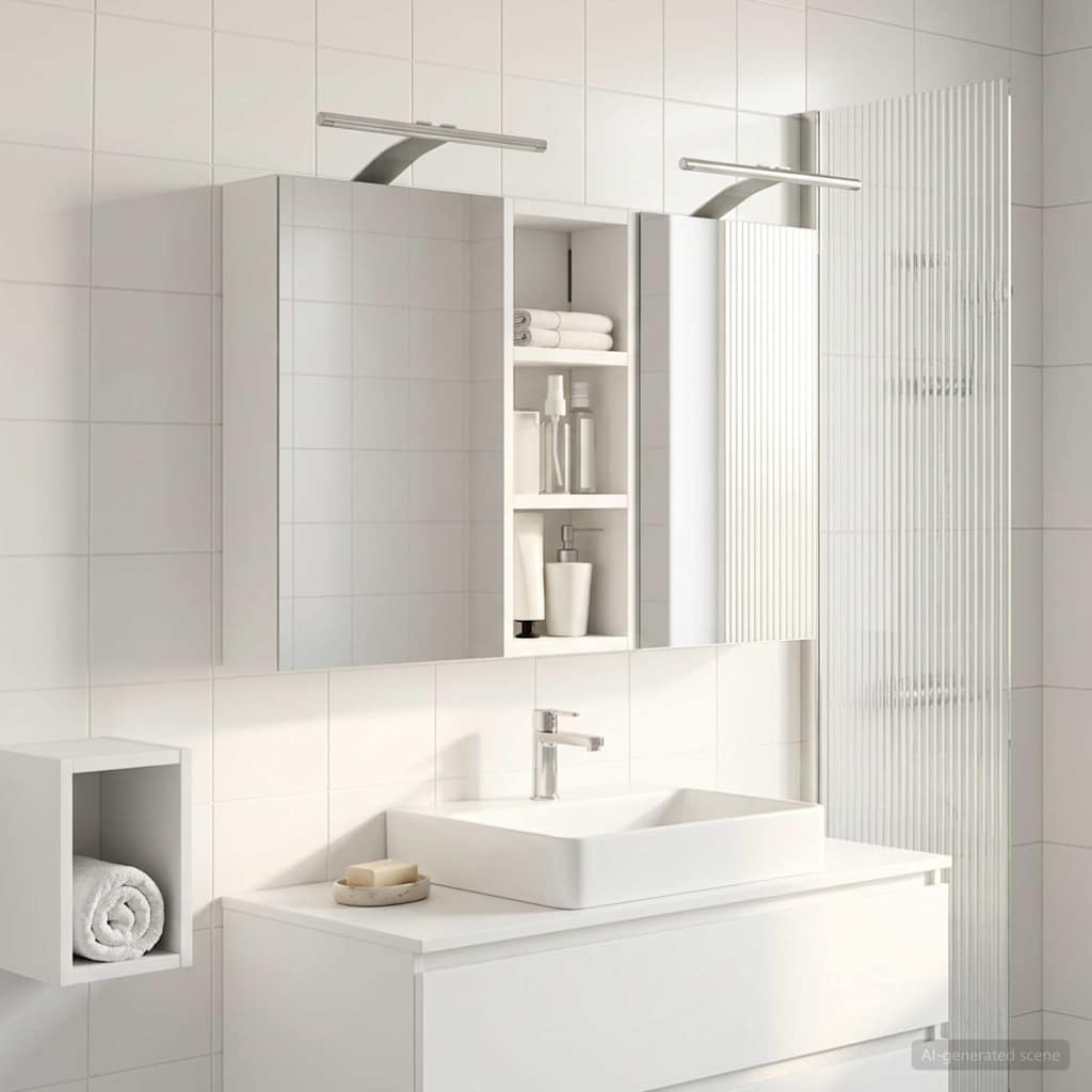 Badezimmerschrank-Set 3 stk. 80 x 10,5 x 50 cm Holzwerkstoff