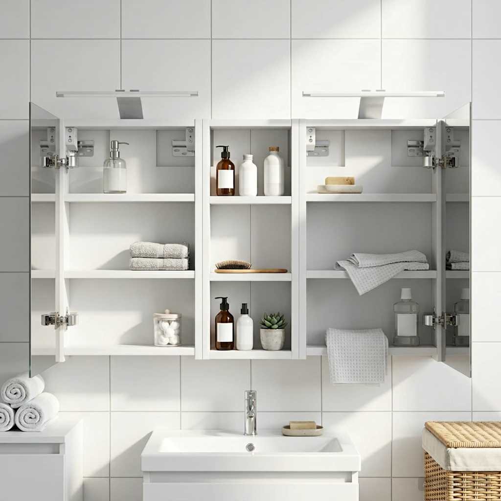 Badezimmerschrank-Set 3 stk. 80 x 10,5 x 50 cm Holzwerkstoff