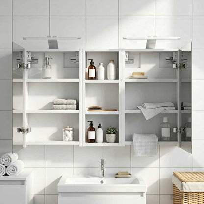 Badezimmerschrank-Set 3 stk. 80 x 10,5 x 50 cm Holzwerkstoff