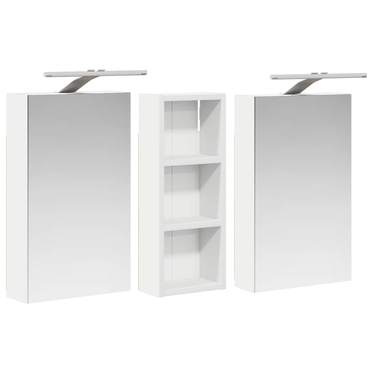 Badezimmerschrank-Set 3 stk. 80 x 10,5 x 50 cm Holzwerkstoff