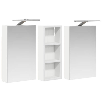 Badezimmerschrank-Set 3 stk. 80 x 10,5 x 50 cm Holzwerkstoff