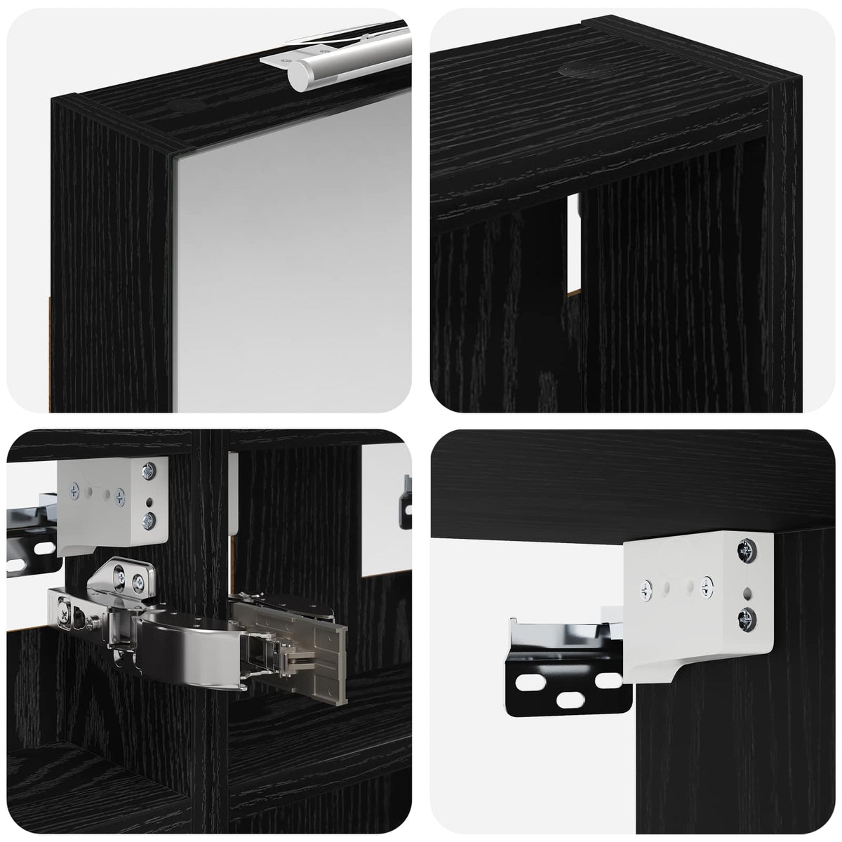 Badezimmerschrank-Set 3 stk. 80 x 10,5 x 50 cm Holzwerkstoff