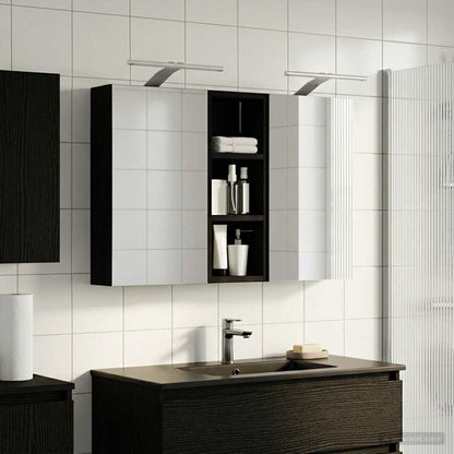 Badezimmerschrank-Set 3 stk. 80 x 10,5 x 50 cm Holzwerkstoff