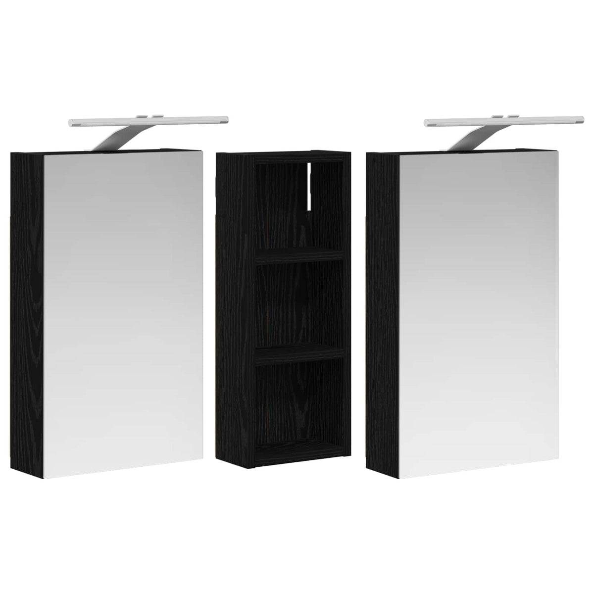 Badezimmerschrank-Set 3 stk. 80 x 10,5 x 50 cm Holzwerkstoff