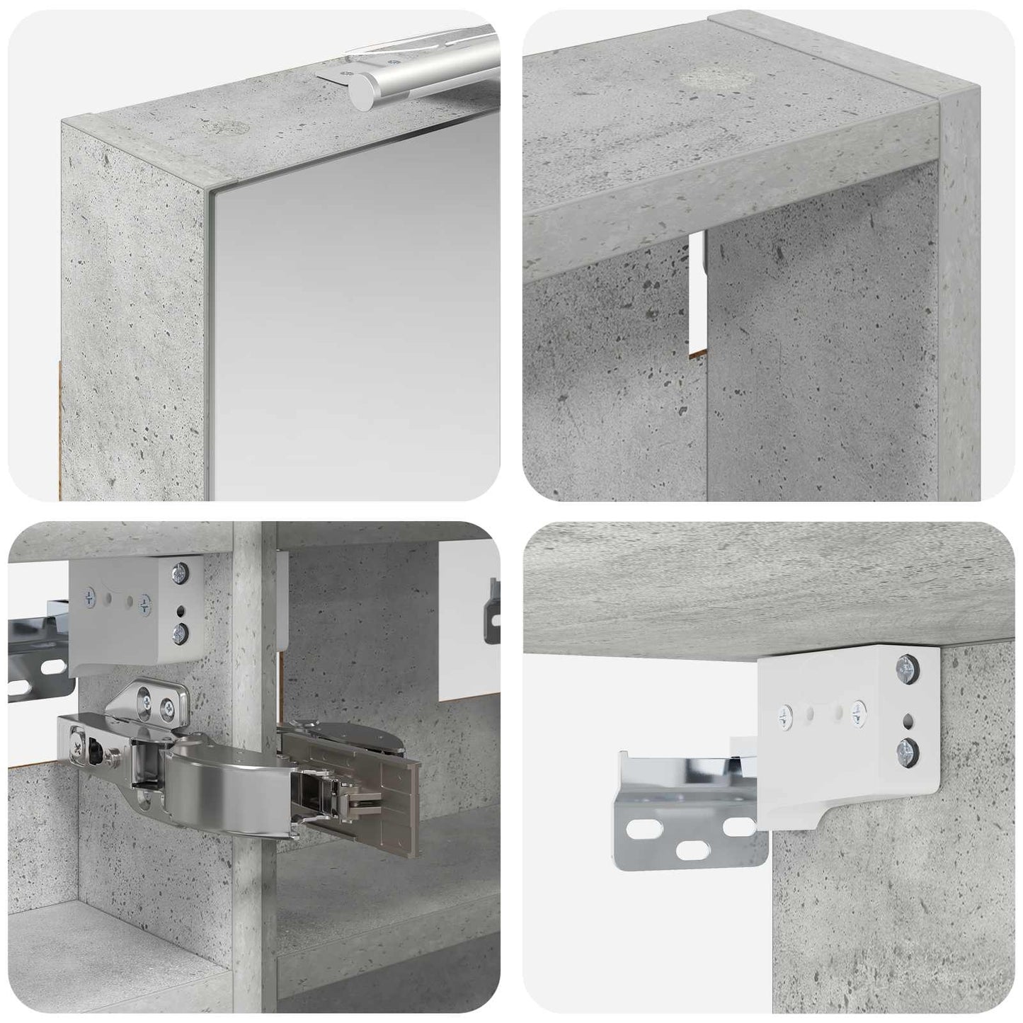 Badezimmerschrank-Set 3 stk. 80 x 10,5 x 50 cm Holzwerkstoff