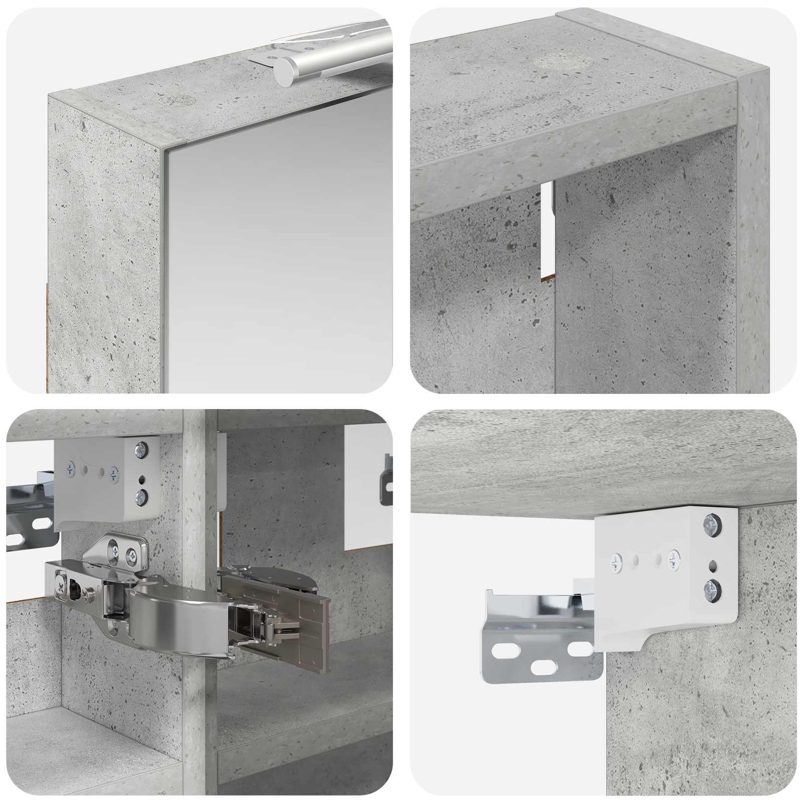 Badezimmerschrank-Set 3 stk. 80 x 10,5 x 50 cm Holzwerkstoff