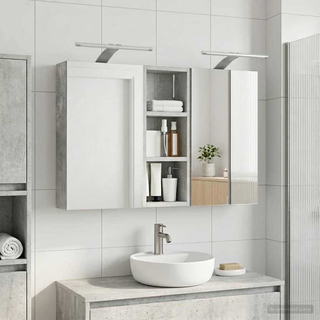 Badezimmerschrank-Set 3 stk. 80 x 10,5 x 50 cm Holzwerkstoff