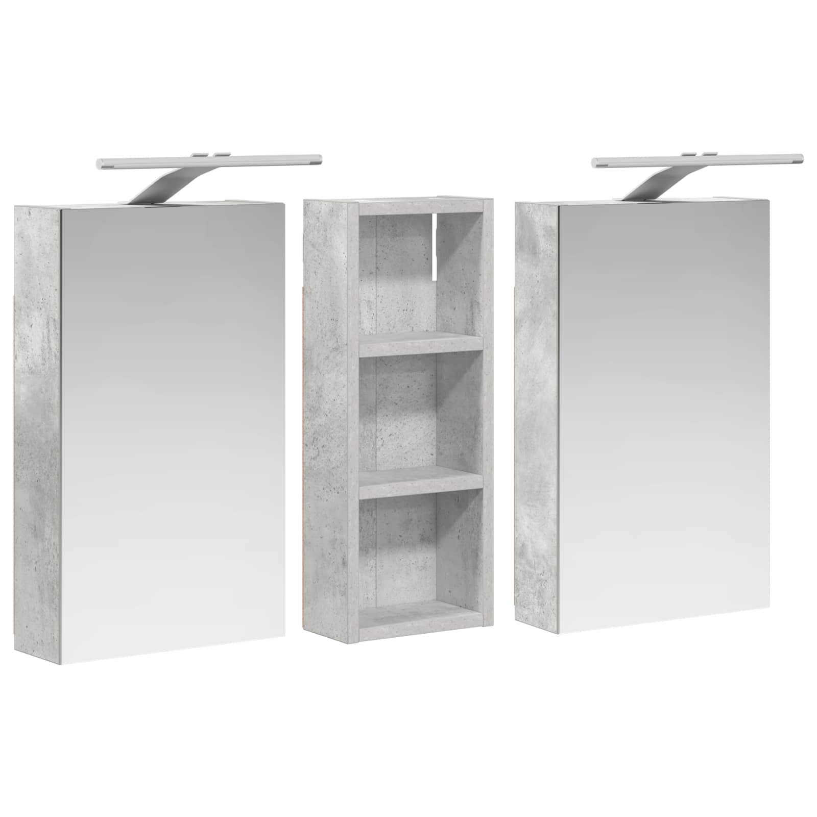 Badezimmerschrank-Set 3 stk. 80 x 10,5 x 50 cm Holzwerkstoff
