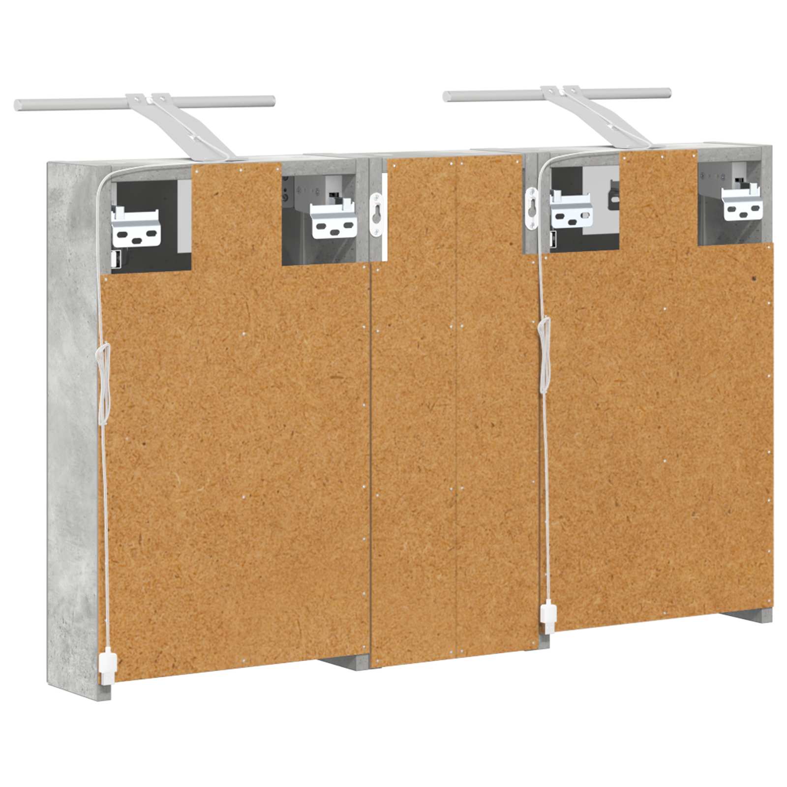 Badezimmerschrank-Set 3 stk. 80 x 10,5 x 50 cm Holzwerkstoff