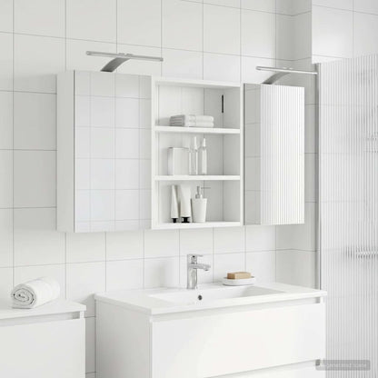 Badezimmerschrank-Set 3 stk. 100 x 10,5 x 50 cm Holzwerkstoff