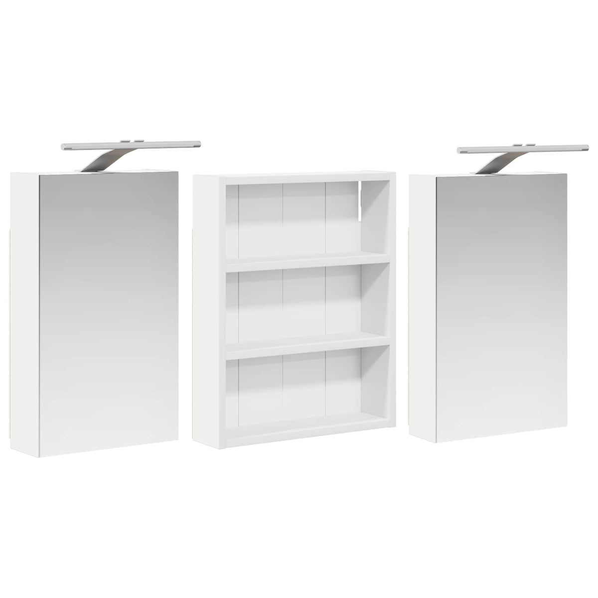 Badezimmerschrank-Set 3 stk. 100 x 10,5 x 50 cm Holzwerkstoff