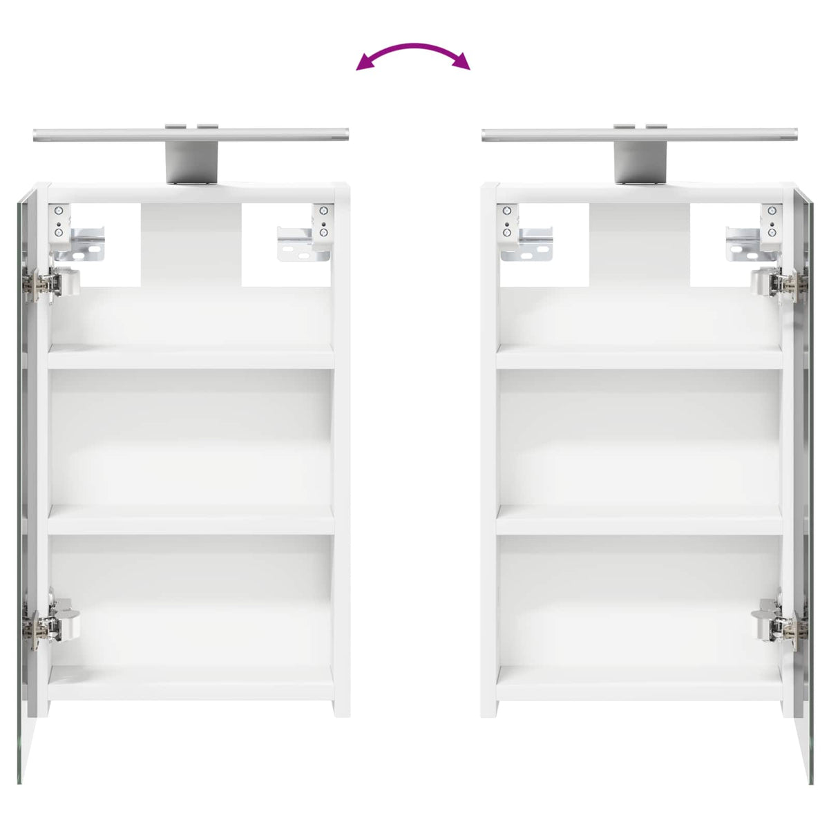 Badezimmerschrank-Set 3 stk. 100 x 10,5 x 50 cm Holzwerkstoff