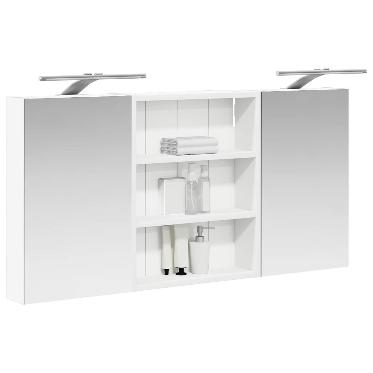 Badezimmerschrank-Set 3 stk. 100 x 10,5 x 50 cm Holzwerkstoff