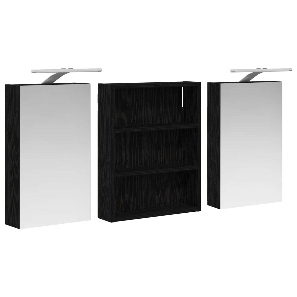 Badezimmerschrank-Set 3 stk. 100 x 10,5 x 50 cm Holzwerkstoff