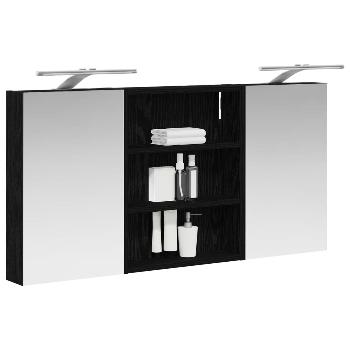 Badezimmerschrank-Set 3 stk. 100 x 10,5 x 50 cm Holzwerkstoff