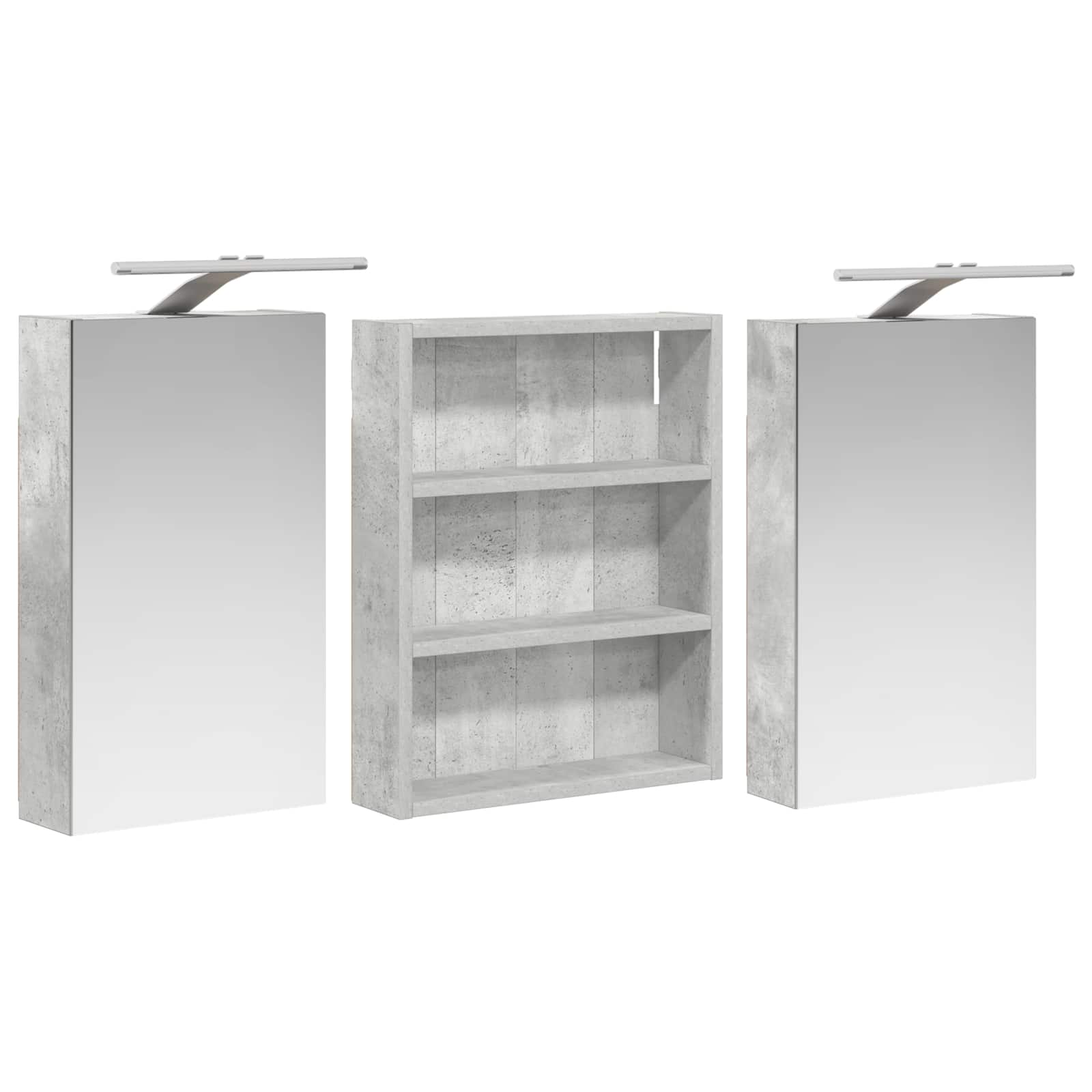 Badezimmerschrank-Set 3 stk. 100 x 10,5 x 50 cm Holzwerkstoff