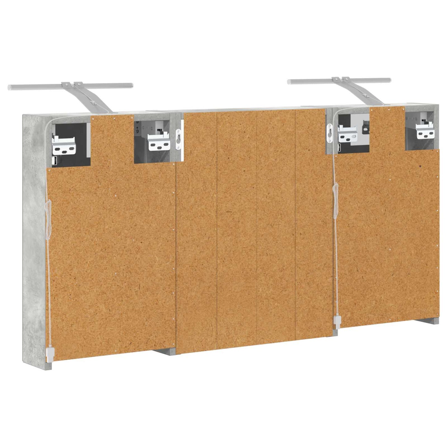 Badezimmerschrank-Set 3 stk. 100 x 10,5 x 50 cm Holzwerkstoff
