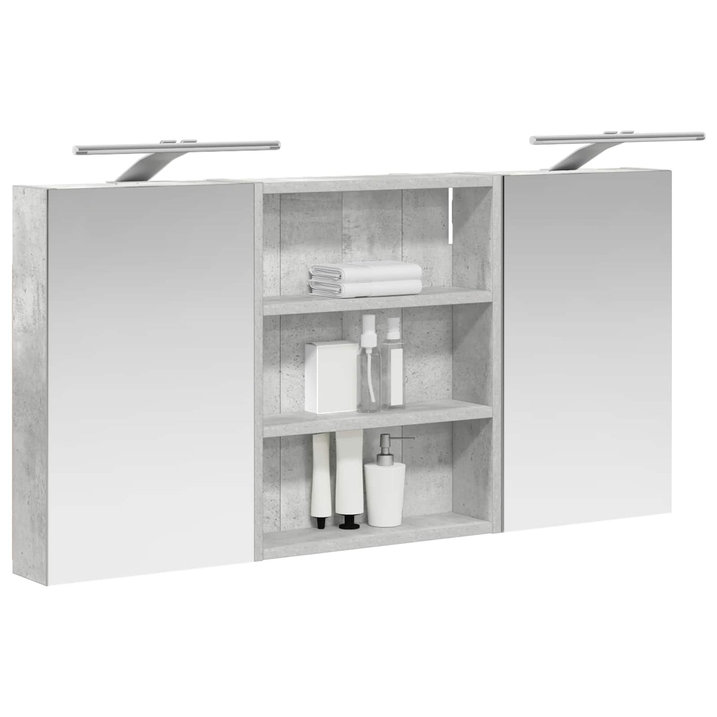Badezimmerschrank-Set 3 stk. 100 x 10,5 x 50 cm Holzwerkstoff