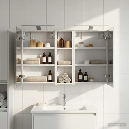 Badezimmerschrank-Set 3 stk. 100 x 10,5 x 60,5 cm Holzwerkstoff