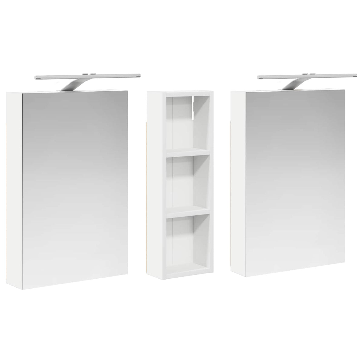Badezimmerschrank-Set 3 stk. 100 x 10,5 x 60,5 cm Holzwerkstoff