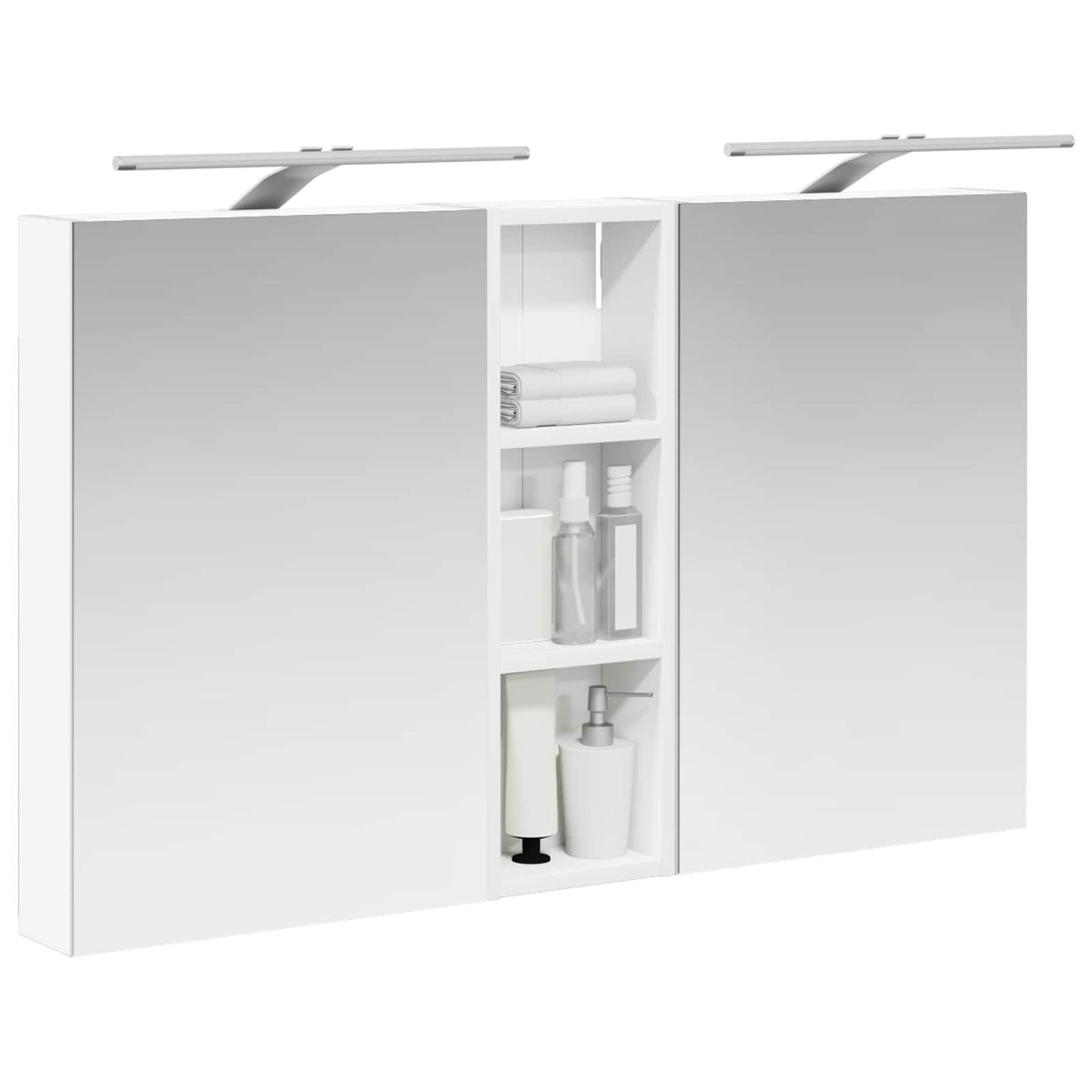 Badezimmerschrank-Set 3 stk. 100 x 10,5 x 60,5 cm Holzwerkstoff